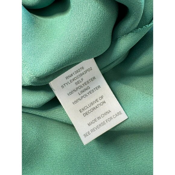 Daniel Rainn Green Floral Peasant XS Top Spring Summer Plus Size Shirt Blouse - Picture 13 of 13